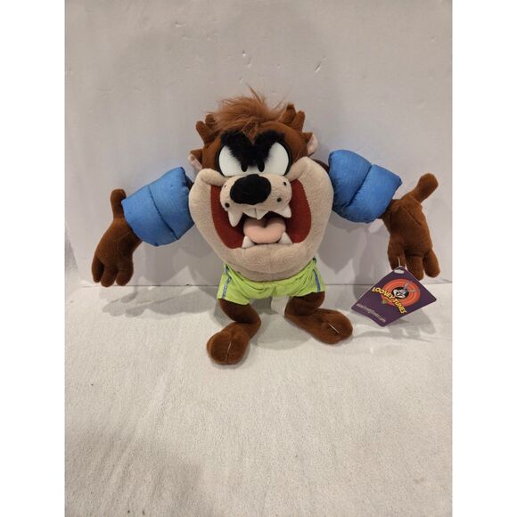 Looney Tunes Mania Other - Vintage 2003 Nanco Looney Tunes Taz Plush 12" Swimsuit Water Wings NWT Stuffed